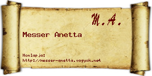Messer Anetta névjegykártya
